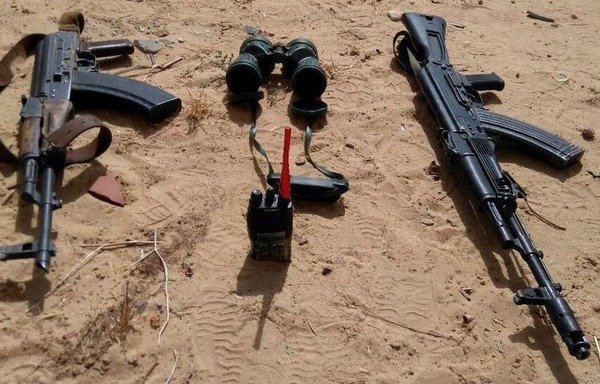 The Egyptian armed forces display weapons and equipment seized from gunmen in Sinai. [Photo courtesy of the Egyptian Armed Forces Facebook page]