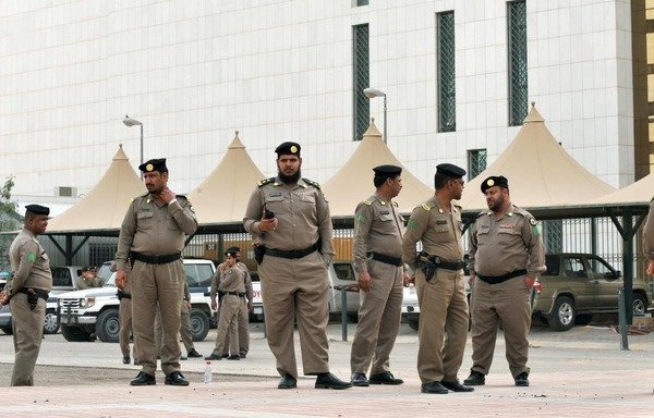 Saudi security personnel guard Jeddah's al-Jawhara stadium, where they recently foiled an 'Islamic State of Iraq and the Levant' bomb plot. [Photo courtesy of Saudi Press Agency]