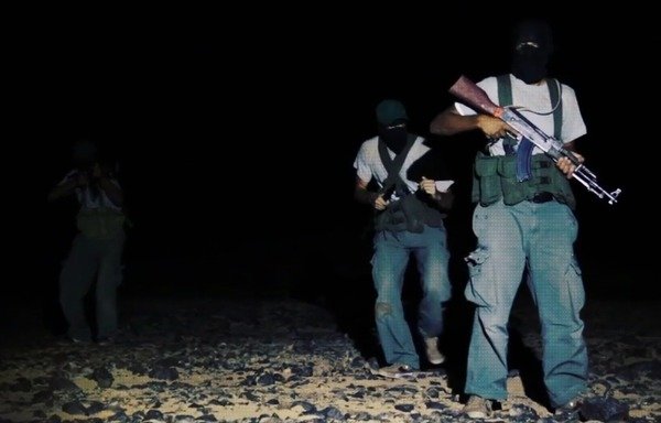 Hasm movement members train on carrying out attacks against Egyptian security forces, clerics and judges who are outspoken against extremist ideology. [Photo from Hasm website publications]