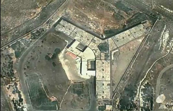 An aerial photograph of Saydnaya prison in Syria. [Amnesty International]