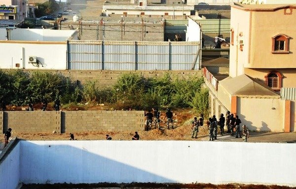 Saudi security forces raid an 'Islamic State of Iraq and the Levant' cell hideout in al-Harazat, Jeddah, where two of the cell's members blew themselves up. [Photo courtesy of Saudi Press Agency]