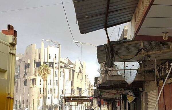 An area heavily impacted by the shelling in west Mosul, where more than 600,000 civilians are still trapped. It is believed that 'Islamic State of Iraq and the Levant' leader Aby Bakr al-Baghdadi has fled the city. [Photo courtesy of the Ninawa Information Centre]