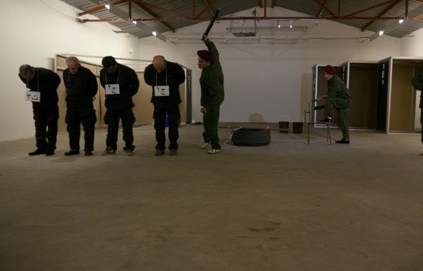 A still from the film, 'Tadmor', shows harsh treatment in Syrian regime prisons. The film was produced in collaboration with the Association of Lebanese Detainees in Syria and is co-directed by Monika Borgmann and Lokman Slim. [Photo courtesy of Tadmor movie]