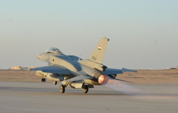 Egyptian warplanes carried out airstrikes against terrorist bases and camps in Libya following attacks claimed by the 'Islamic State of Iraq and Syria' on the country's Christian minority. [Photo from the Egyptian Army Facebook page]