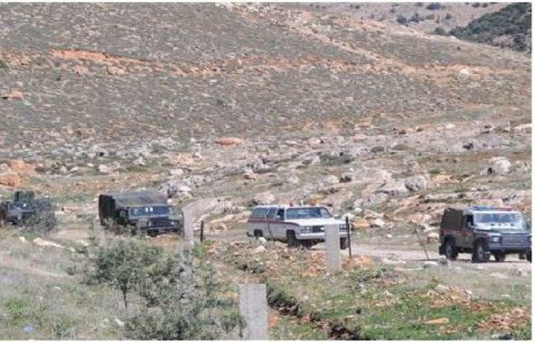 Lebanese forces patrol the rugged area along the Syrian border. Some Syrians who have been denied access to Lebanon at official crossings make their way into the country via footpaths. [Al-Mashareq]