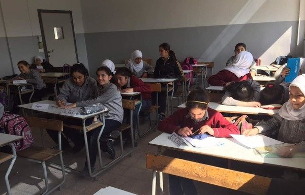 Students at a public school in Beirut participate in a mediation training offered by the Professional Mediation Centre at St. Joseph University during academic year 2016-2017. [Photo courtesy of the Professional Mediation Centre]