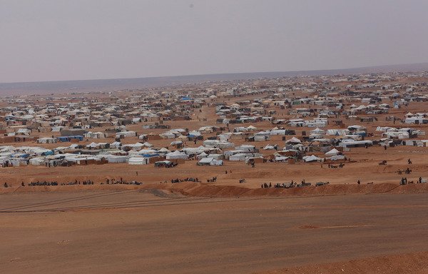 Al-Rukban, an informal camp in the no man's land between Syria and Jordan, houses thousands of Syrian refugees who are stranded in the desert. [Photo courtesy of Raad al-Adaylah]
