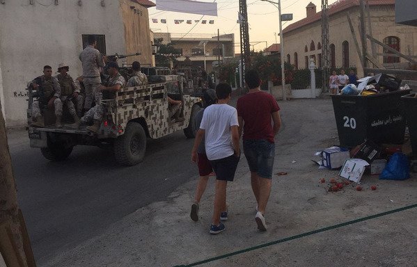 Lebanese soldiers patrol Ras Baalbek as part of the preparations for the battle against the 'Islamic State of Iraq and Syria'. [Photo courtesy of Tony Francis]