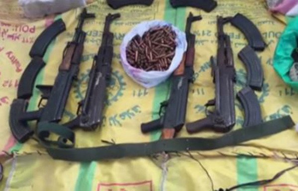 Egyptian forces seized a large number of weapons during a raid on a Liwaa al-Thawra hideout. [Al-Mashareq]