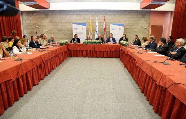 Members of the Lebanon Dialogue Initiative attend a conference in 2016 at Notre Dame University-Louaize. [Photo courtesy of the Lebanon Dialogue Initiative]