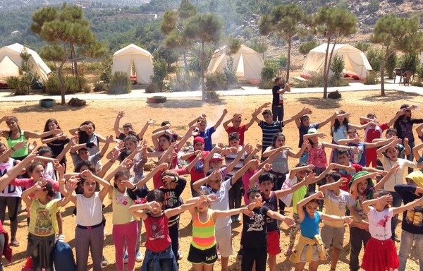 Assyrian refugee children from Iraq and Syria take part in an activity organised by the Assyrian Support Committee in Lebanon. [Photo courtesy of the Assyrian Support Committee]