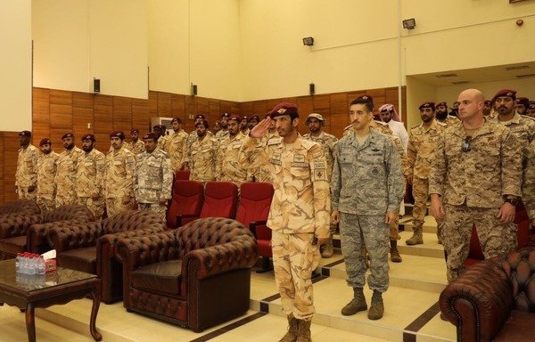 Qatari and US military officers take part in the first day of joint Special Forces exercises for the 2017-2018 training year on October 15th, 2017. [Photo circulated on social media]
