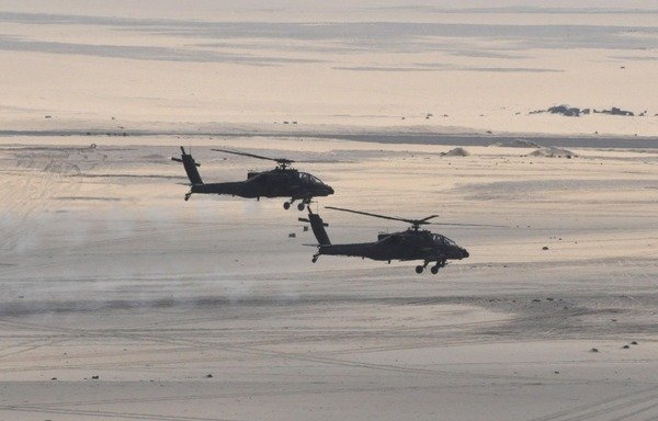 Egypt's air force targeted terror elements hideouts and weapons caches in central and northern Sinai as part of Comprehensive Operation Sinai 2018. [Photo courtesy of the Egyptian Army's Morale Affairs Directorate]