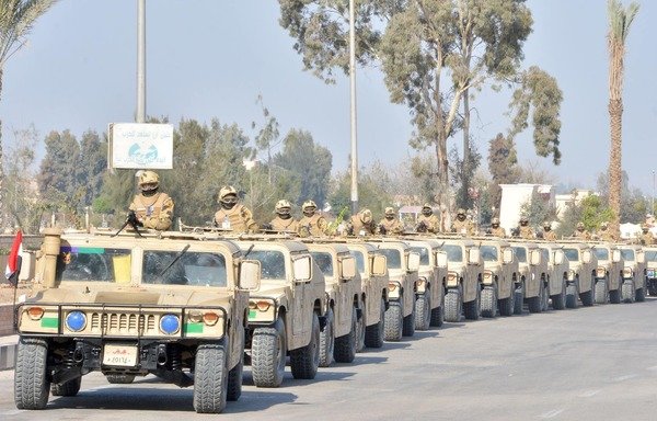 Egypt's Operation Sinai 2018 has led to the killing and arrest of dozens of extremists four days after it was launched, the army announced Monday (February 12th). [Photo courtesy of the Egyptian Ministry of Defence]