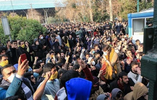 Iranians took part in a series of demonstrations to protest economic conditions in various cities across the country in late December and early January. [Photo circulated on social media]