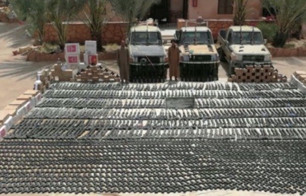 The Egyptian army seized a large cache of weapons as part of Operation Sinai 2018 that aims to purge the peninsula of terror groups. [Photo courtesy of the Egyptian Ministry of Defence]