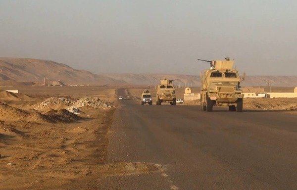 Armoured vehicles of the Egyptian Armed Forces take part in a comprehensive security campaign in Sinai. [Photo courtesy of the Egyptian Ministry of Defence]