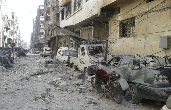 The Syrian regime's bombardment of Eastern Ghouta caused massive destruction in the former opposition stronghold outside Damascus. [Photo courtesy of Mazen al-Rifi]