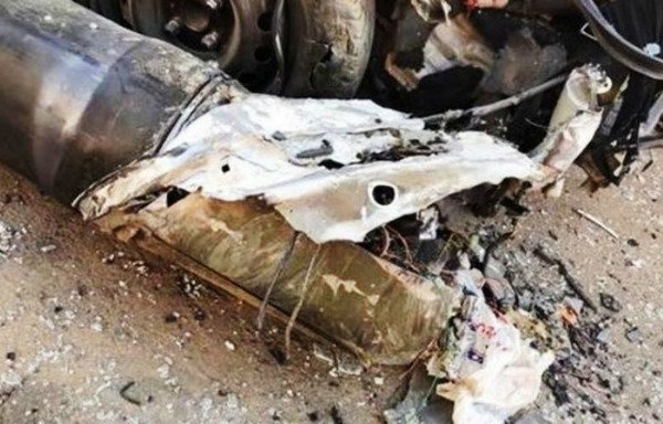 Saudi Arabia intercepted over the weekend a ballistic missile launched by Iran-backed Houthis from Yemeni territory. [Photo circulated on social media]