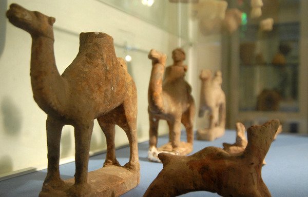 Antique camel statuettes are displayed at Sanaa National Museum in February 2007. Hardly a month goes by in Yemen without authorities announcing they have foiled an attempt to smuggle antiquities out of the country. [Khaled Fazaak/AFP]