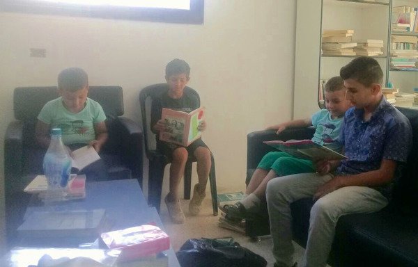 Since its inauguration, the Arsal Cultural Library has served as a popular resource for young people and residents of all ages. [Photo courtesy of Waleed al-Hujairi]