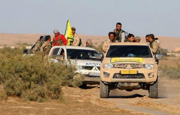 Members of the Syrian Democratic Forces hunt down ISIS remnants in the Syrian province of Deir Ezzor, the group's last haven in Syria. [Photo circulated on social media]