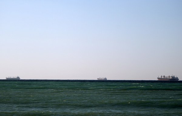 Oil tankers cruise out the Strait of Hormuz on January 15th, 2012. [Marwan Naamani/AFP] 