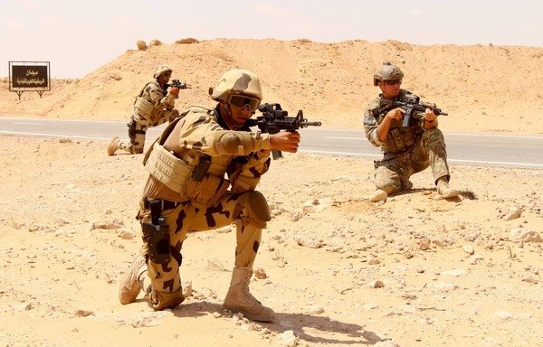 Egyptian forces take part in the Bright Star 2018 US-Egypt joint military exercise that will continue through September 20th. [Photo courtesy of the Ministry of Defence's Department of Morale Affairs]