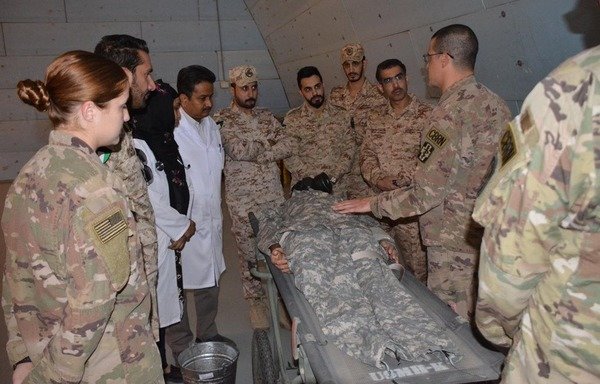 Kuwaiti army officers receive training from US forces on procedures to take in the event of a biological or chemical attack. [Photo courtesy of the Kuwaiti army] 