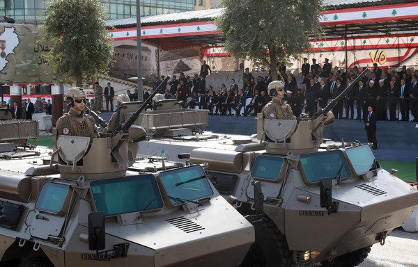 Lebanese armed forces take part in a military parade for Independence Day on November 22nd. [Anwar Amro/AA/AFP]