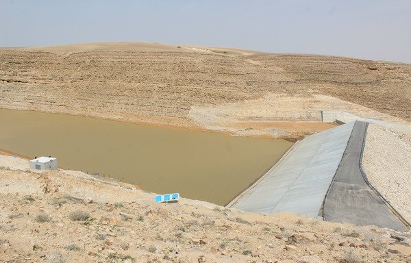 The Lajoun dam in Karak, southern Jordan, was recently opened at a cost of 6.2 million dinars ($8.7 million) and financed by the Italian government. It will serve many areas in Karak and other southern regions. [Photo courtesy of the Ministry of Water and Irrigation] 