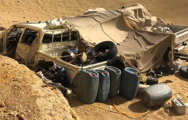 These vehicles were used by members of a terror cell to move to and from their hideout in the Western Desert. [Photo courtesy of the Egyptian Ministry of Defence’s Morale Affairs Department]
