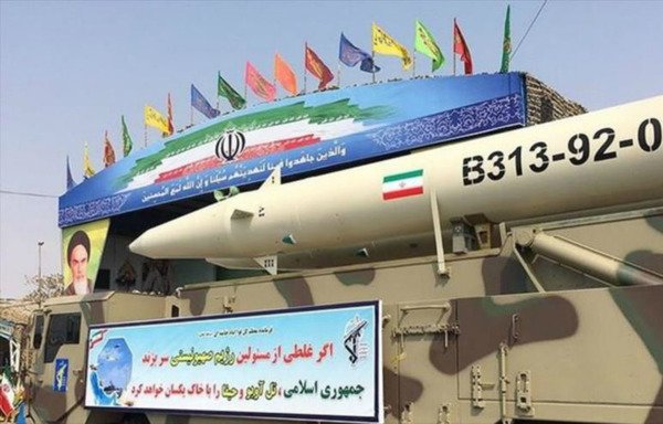 Iran's Zolfaghar short-range missile is displayed during an IRGC military parade in Tehran. [Photo circulated on social media]