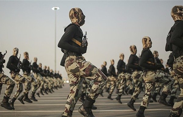 Members of the Saudi counter-terrorism forces receive training from the US military. [Photo circulated on social media]