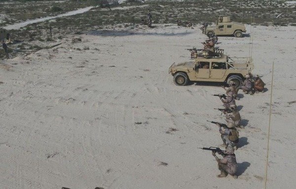 Gulf ground troops take part in the Island Shield 10 exercises held in Saudi Arabia from February 23rd to March 9th. [Photo courtesy of Saudi Press Agency]