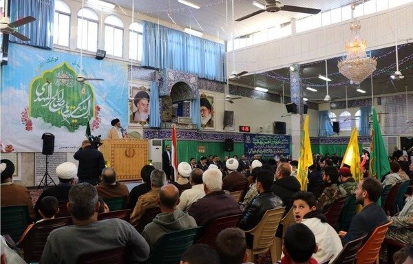 حفل نظم للترحيب بممثل المرشد الأعلى في إيران علي خامنئي، أبو الفضل الطبطبائي، بمناسبة زيارته لدمشق. [حقوق الصورة لأحمد سالم]