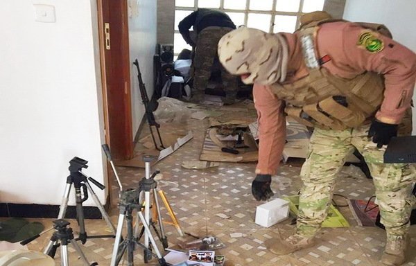An Iraqi intelligence officer inspects an ISIS media headquarters in Mosul on December 14th, 2016. [Photo courtesy of the Iraqi Intelligence Directorate]