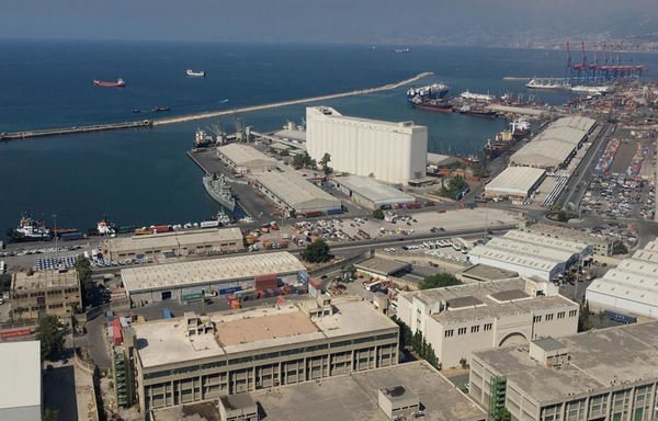 An aerial view of the port of Beirut. A recent report suggests that two Lebanese tankers have been smuggling Iranian oil to Syria. [Nohad Topalian/Al-Mashareq]