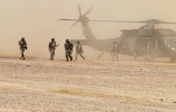 Armed forces take part in a training exercise during the Eager Lion 2019 military drill, hosted by the kingdom of Jordan. [Photo courtesy of the Jordan Directorate of Moral Guidance]