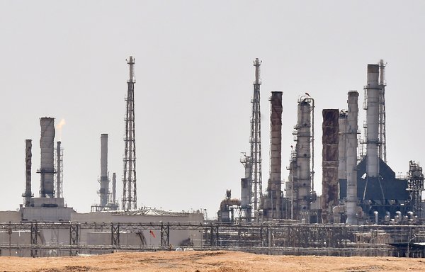 A picture taken September 15th shows an Aramco oil facility near al-Khurj, just south of Riyadh. Saudi Arabia raced to restart operations at oil plants hit by drone attacks, as the US claimed Iran was behind the assault. [Fayez Nureldine/AFP]