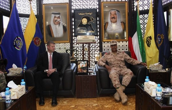 Kuwait Army Chief of Staff Lt. Gen. Mohammed al-Khadher (R) meets with US Acting Army Secretary Ryan McCarthy shortly after the attack on Saudi oil installations. [Photo courtesy of Kuwait News Agency]