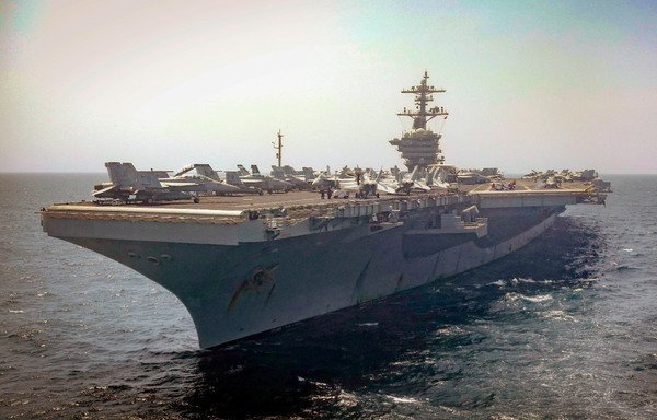 USS Abraham Lincoln transits the Arabian Sea on September 22nd, 2019. [US Navy]