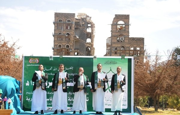 الحوثيون ينظمون حفلا بمناسبة مولد الرسول محمد في 3 تشرين الثاني/نوفمبر في صنعاء. [حقوق الصورة لفؤاد الحرازي]