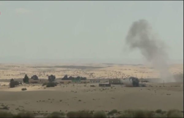 Egyptian military vehicles are seen during security operations in Sinai. [Photo courtesy of the Egyptian Ministry of Defence’s Department of Morale Affairs]