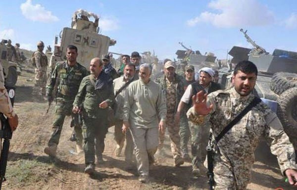 IRGC Quds Force commander Maj. Gen. Qassem Soleimani inspects IRGC-backed militias in Iraq. [Photo via Mehr News]