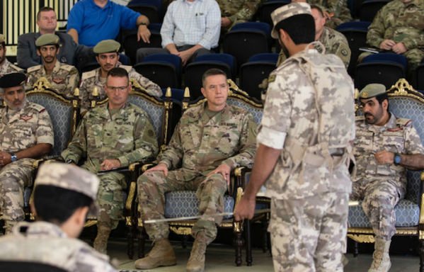 Qatari Emiri Land Forces and US military leadership receive the mission brief for military exercise Eastern Action, on October 31st. [File]