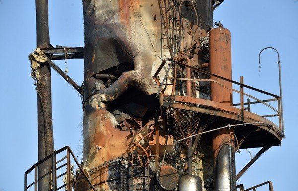 A destroyed installation in Saudi Arabia's Abqaiq oil processing plant is pictured on September 20th. After the attacks on oil facilities in the kingdom, blamed on Iran, Riyadh asked the US for military reinforcements. [Fayez Nureldine/AFP]