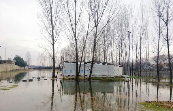 Humanitarian organisations have worked to limit the impact of flooding in parts of the Bekaa Valley where there are informal Syrian refugee camps. [Photo courtesy of Sawa for Development and Aid]