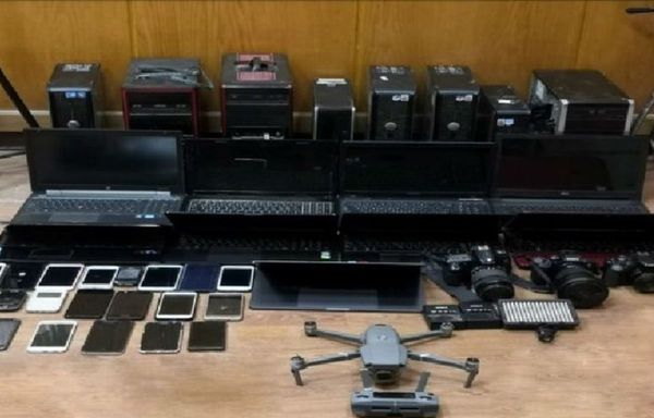 Egypt's interior ministry displays equipment seized from Hasm elements arrested in connection with a terror plot. [Photo courtesy of Interior Ministry Media Department]
