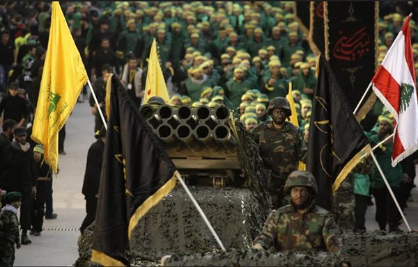 Members of Lebanon's Hizbullah take part in a military parade. [Photo circulated on social media]